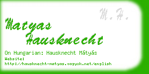 matyas hausknecht business card